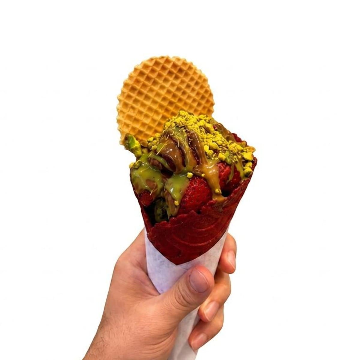 Red Velvet Dubai Strawberry Cone