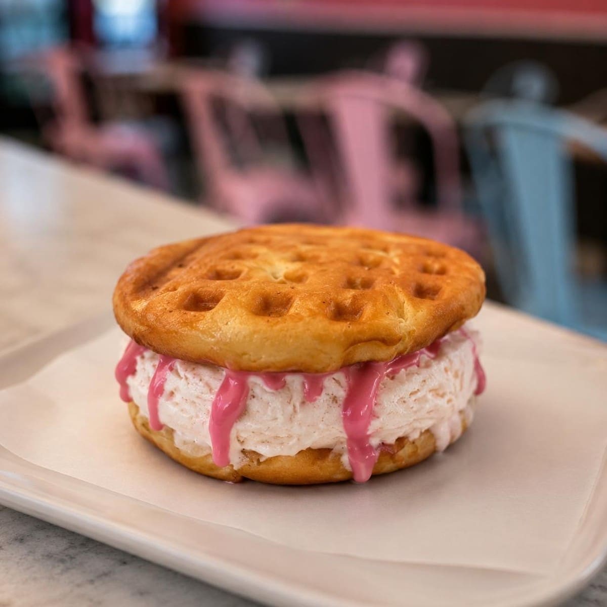 Smashed Ice Cream Doughnut
