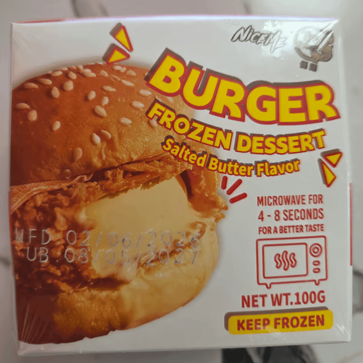 Viral Burger Ice Cream